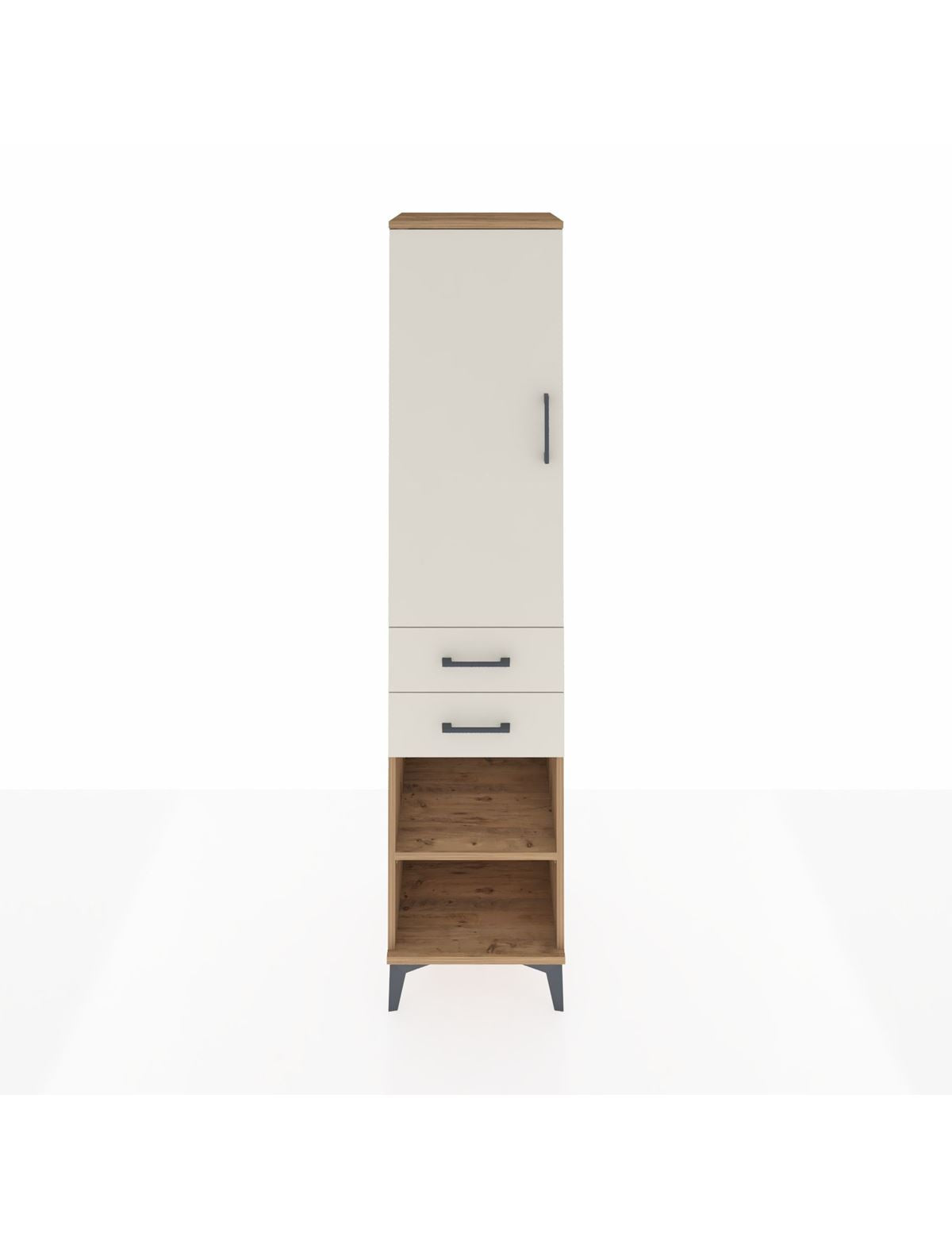 Hyperion Dolap 3 Raflı 2 Çekmeceli Tek Kapaklı 44x44x195 - S58M113V7B