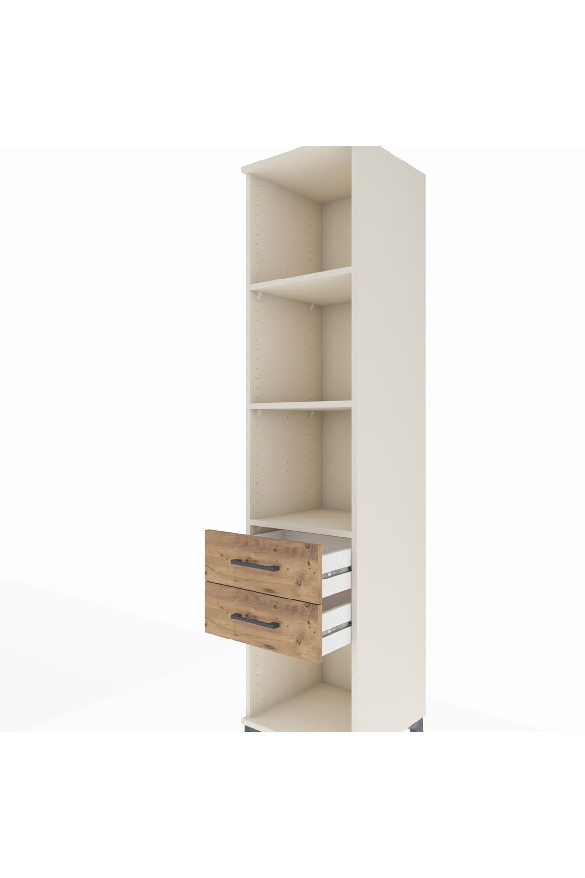 Hyperion Dolap 3 Raflı 2 Çekmeceli 44x44x195 - S58M114V3B