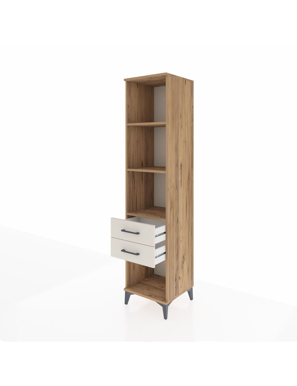 Hyperion Dolap 3 Raflı 2 Çekmeceli 44x44x195 - S58M114V7B