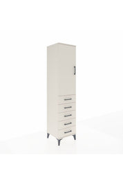 Hyperion Dolap Tek Raflı 5 Çekmeceli Tek Askılı 44x44x195 - S58M115V1B