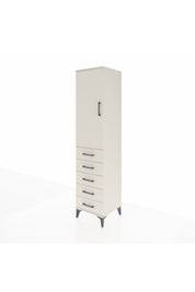 Hyperion Dolap Tek Raflı 5 Çekmeceli Tek Askılı 44x44x195 - S58M115V1B