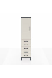 Hyperion Dolap Tek Raflı 5 Çekmeceli Tek Askılı 44x44x195 - S58M115V4B