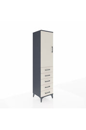 Hyperion Dolap Tek Raflı 5 Çekmeceli Tek Askılı 44x44x195 - S58M115V4B