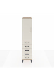 Hyperion Dolap Tek Raflı 5 Çekmeceli Tek Askılı 44x44x195 - S58M115V7B