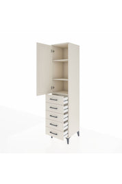 Hyperion Dolap 3 Raflı 5 Çekmeceli Tek Kapaklı 44x44x195 - S58M116V1B