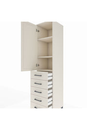 Hyperion Dolap 3 Raflı 5 Çekmeceli Tek Kapaklı 44x44x195 - S58M116V1B