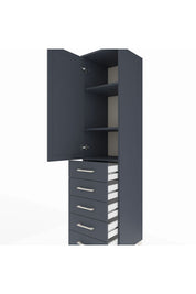 Hyperion Dolap 3 Raflı 5 Çekmeceli Tek Kapaklı 44x44x195 - S58M116V5B