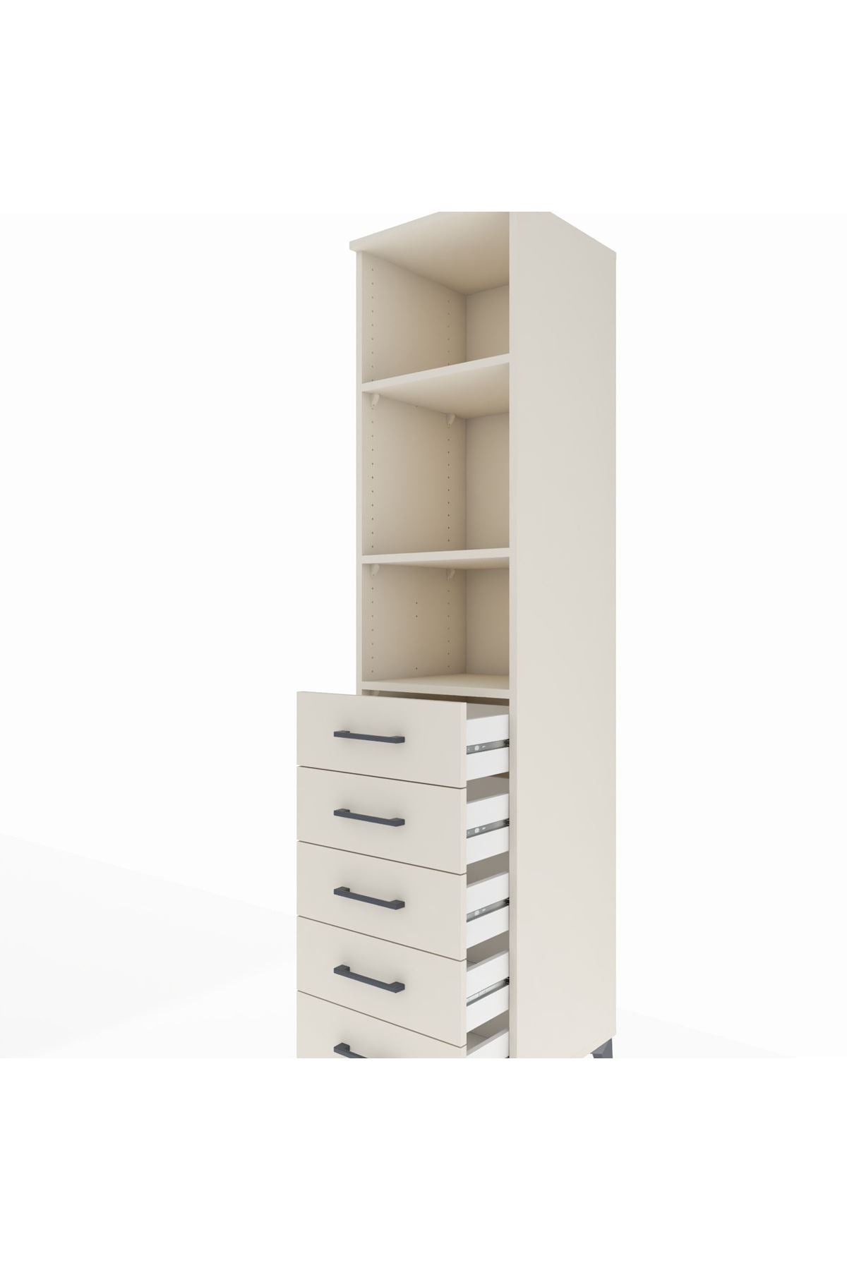 Hyperion Dolap 3 Raflı 5 Çekmeceli 44x44x195 - S58M117V1B