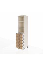 Hyperion Dolap 3 Raflı 5 Çekmeceli 44x44x195 - S58M117V3B