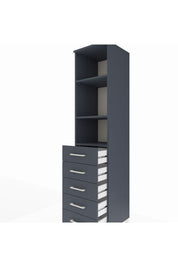 Hyperion Dolap 3 Raflı 5 Çekmeceli 44x44x195 - S58M117V5B