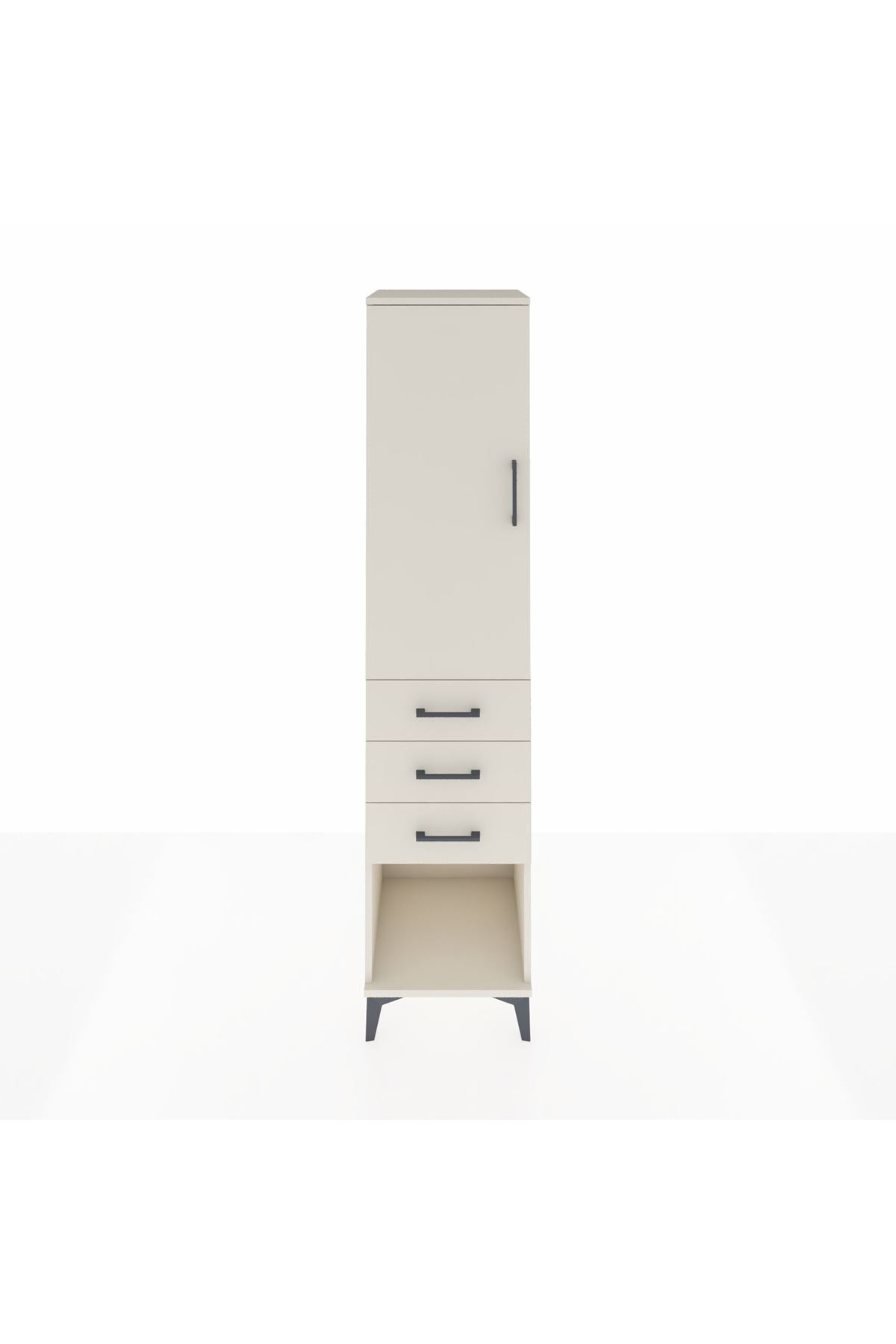 Hyperion Dolap Tek Raflı 3 Çekmeceli Tek Askılı 44x44x195 - S58M118V1B