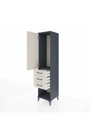 Hyperion Dolap Tek Raflı 3 Çekmeceli Tek Askılı 44x44x195 - S58M118V4B