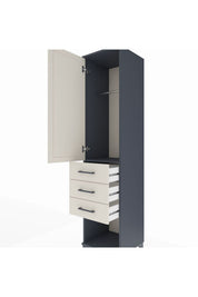 Hyperion Dolap Tek Raflı 3 Çekmeceli Tek Askılı 44x44x195 - S58M118V4B