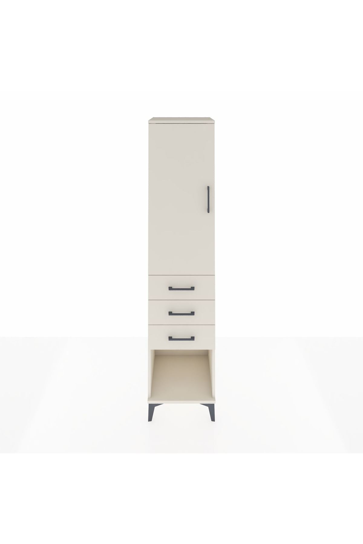 Hyperion Dolap 3 Raflı 3 Çekmeceli Tek Kapaklı 44x44x195 - S58M119V1B
