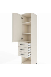 Hyperion Dolap 3 Raflı 3 Çekmeceli Tek Kapaklı 44x44x195 - S58M119V1B