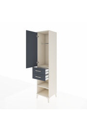Hyperion Dolap 2 Raflı 2 Çekmeceli Tek Askılı 44x44x195 - S58M121V2B