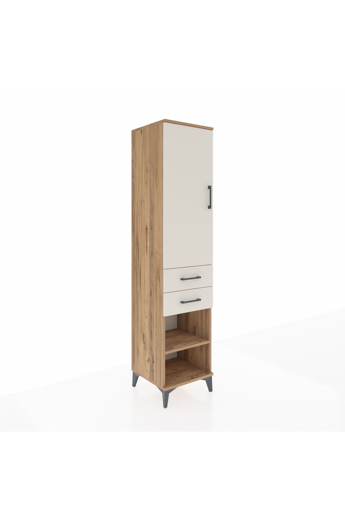 Hyperion Dolap 2 Raflı 2 Çekmeceli Tek Askılı 44x44x195 - S58M121V7B
