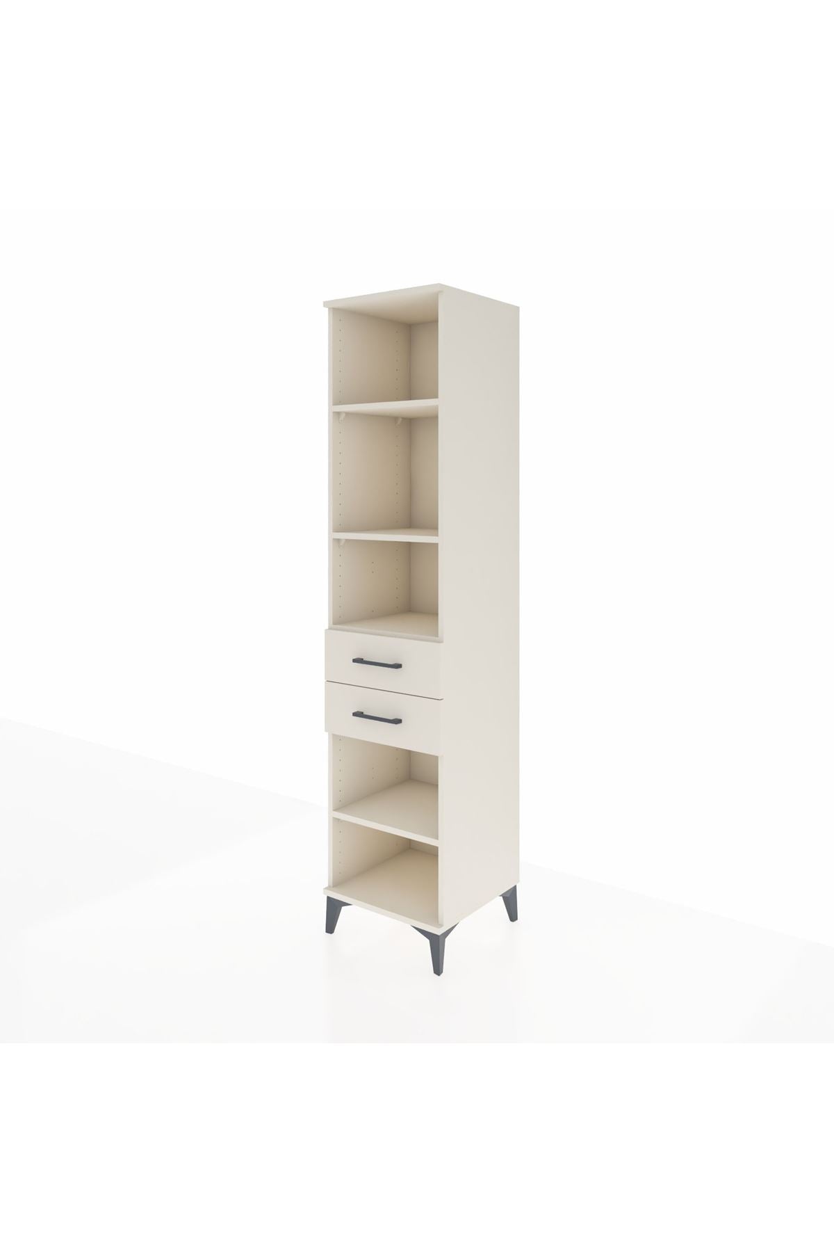 Hyperion Dolap 4 Raflı 2 Çekmeceli 44x44x195 - S58M123V1B