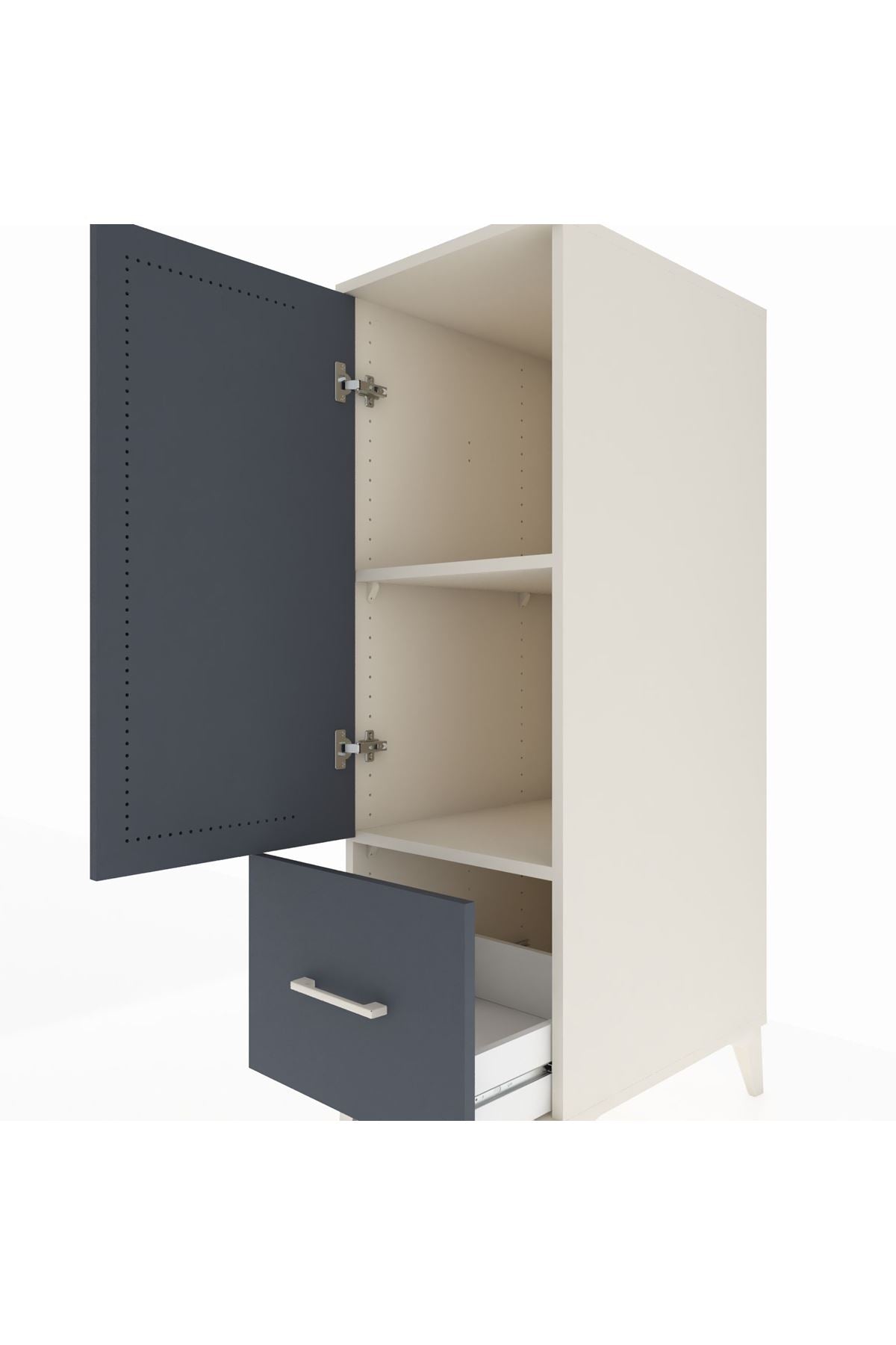 Kronos Dolap 2 Raflı Tek Çekmeceli Tek Kapaklı 44x59x134 - S82M001V2C