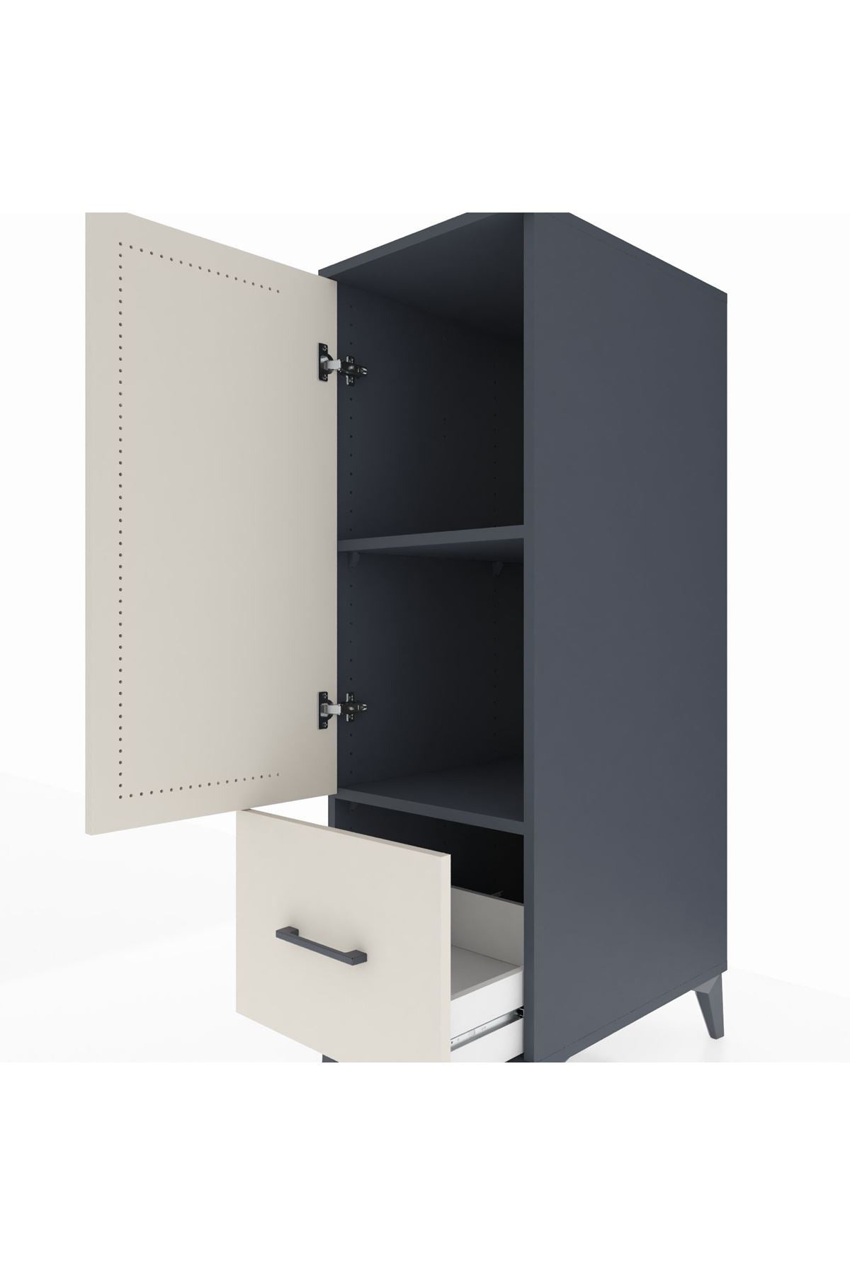 Kronos Dolap 2 Raflı Tek Çekmeceli Tek Kapaklı 44x59x134 - S82M001V4C