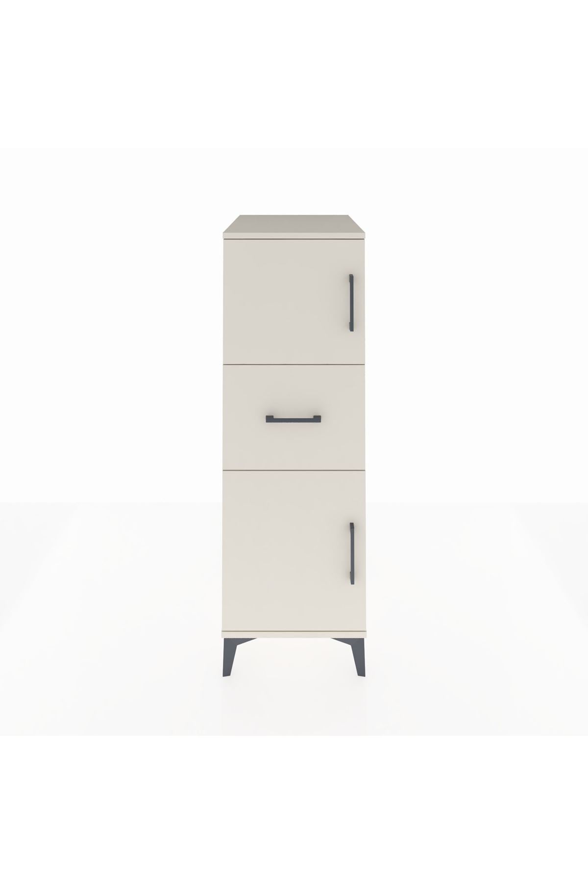 Kronos Dolap Tek Raflı Tek Çekmeceli 2 Kapaklı 44x59x134 - S82M002V1C