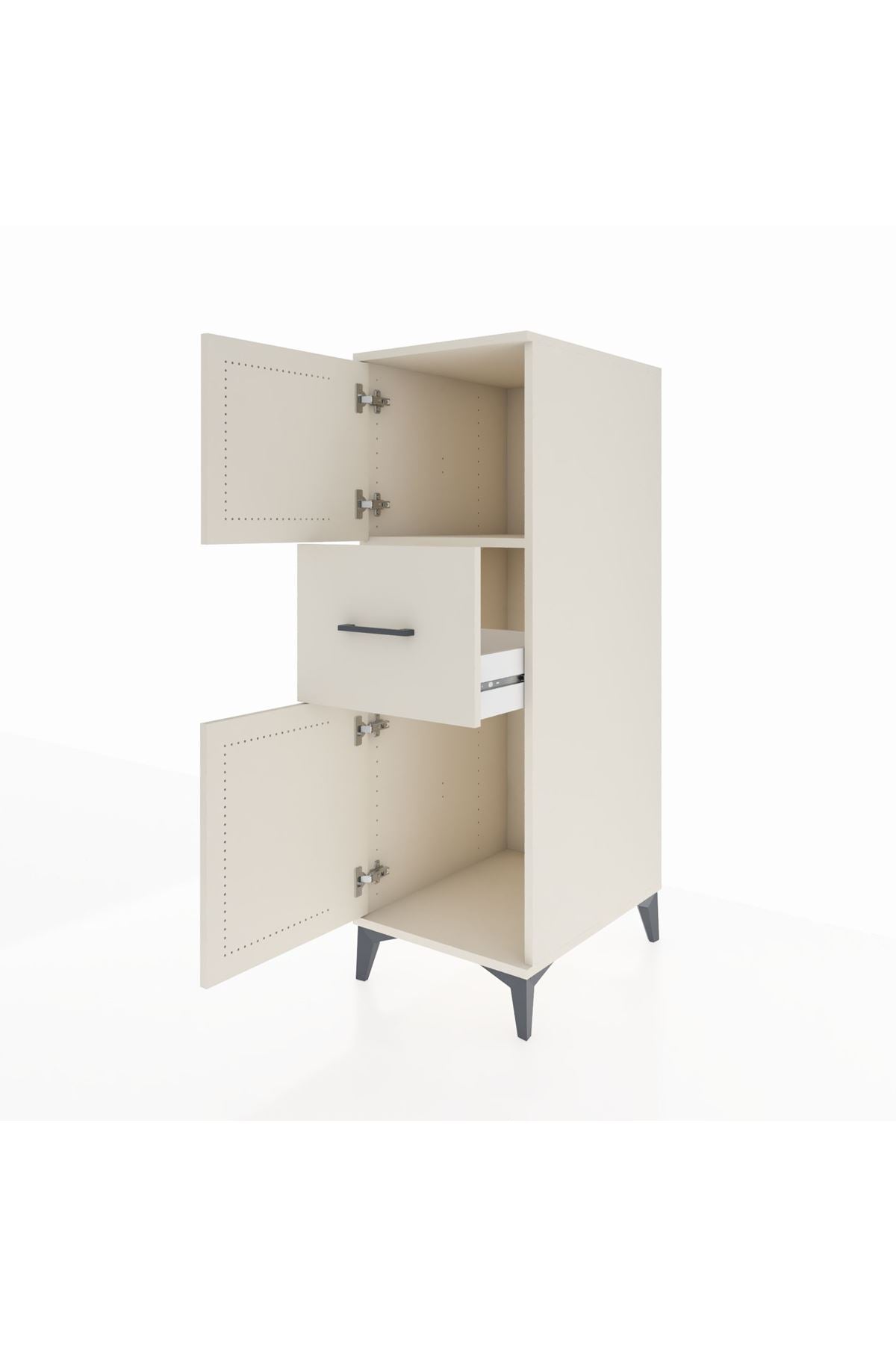 Kronos Dolap Tek Raflı Tek Çekmeceli 2 Kapaklı 44x59x134 - S82M002V1C