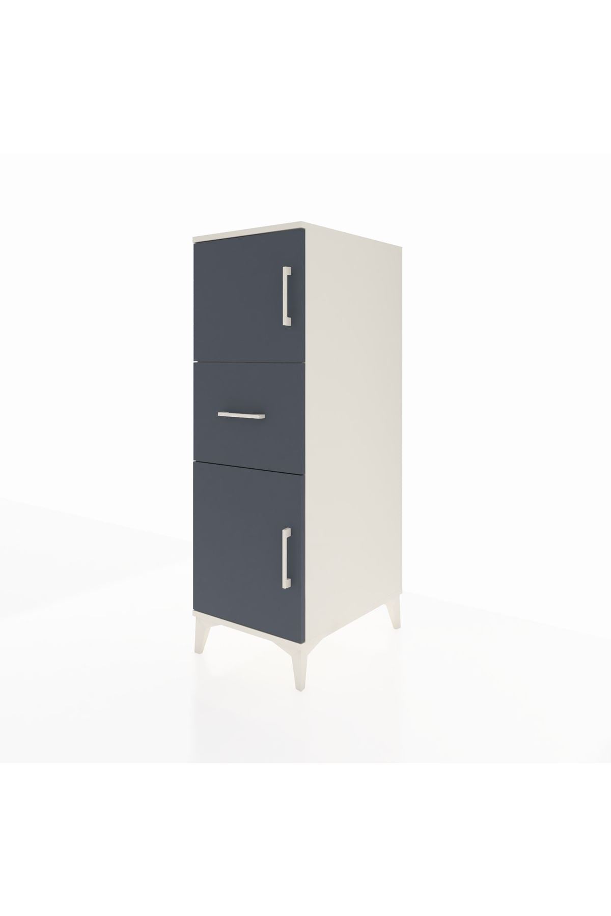 Kronos Dolap Tek Raflı Tek Çekmeceli 2 Kapaklı 44x59x134 - S82M002V2C
