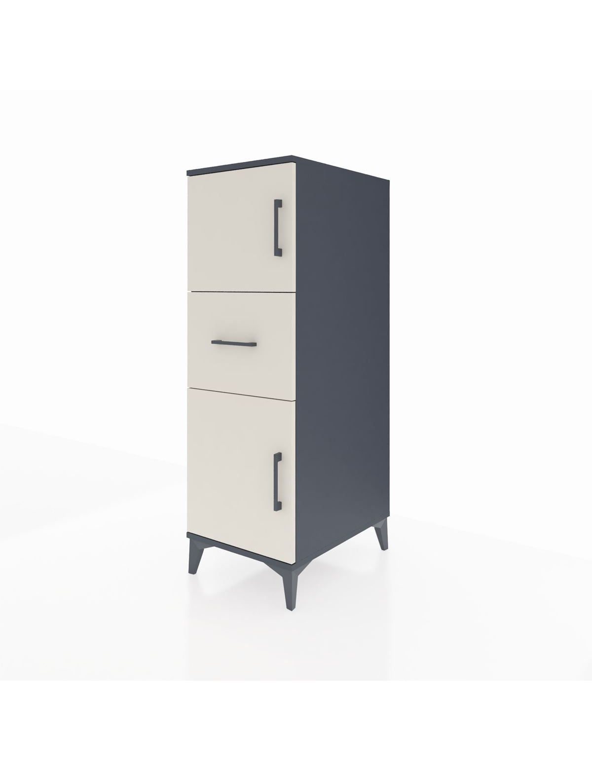 Kronos Dolap Tek Raflı Tek Çekmeceli 2 Kapaklı 44x59x134 - S82M002V4C