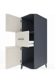 Kronos Dolap Tek Raflı Tek Çekmeceli 2 Kapaklı 44x59x134 - S82M002V4C