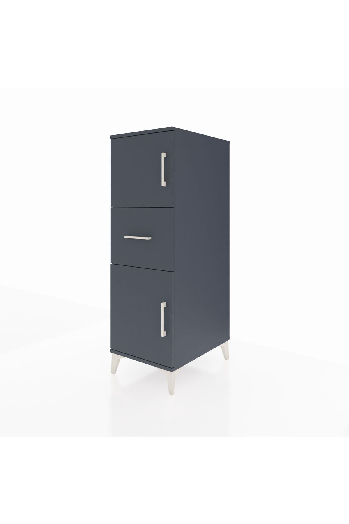 Kronos Dolap Tek Raflı Tek Çekmeceli 2 Kapaklı 44x59x134 - S82M002V5C