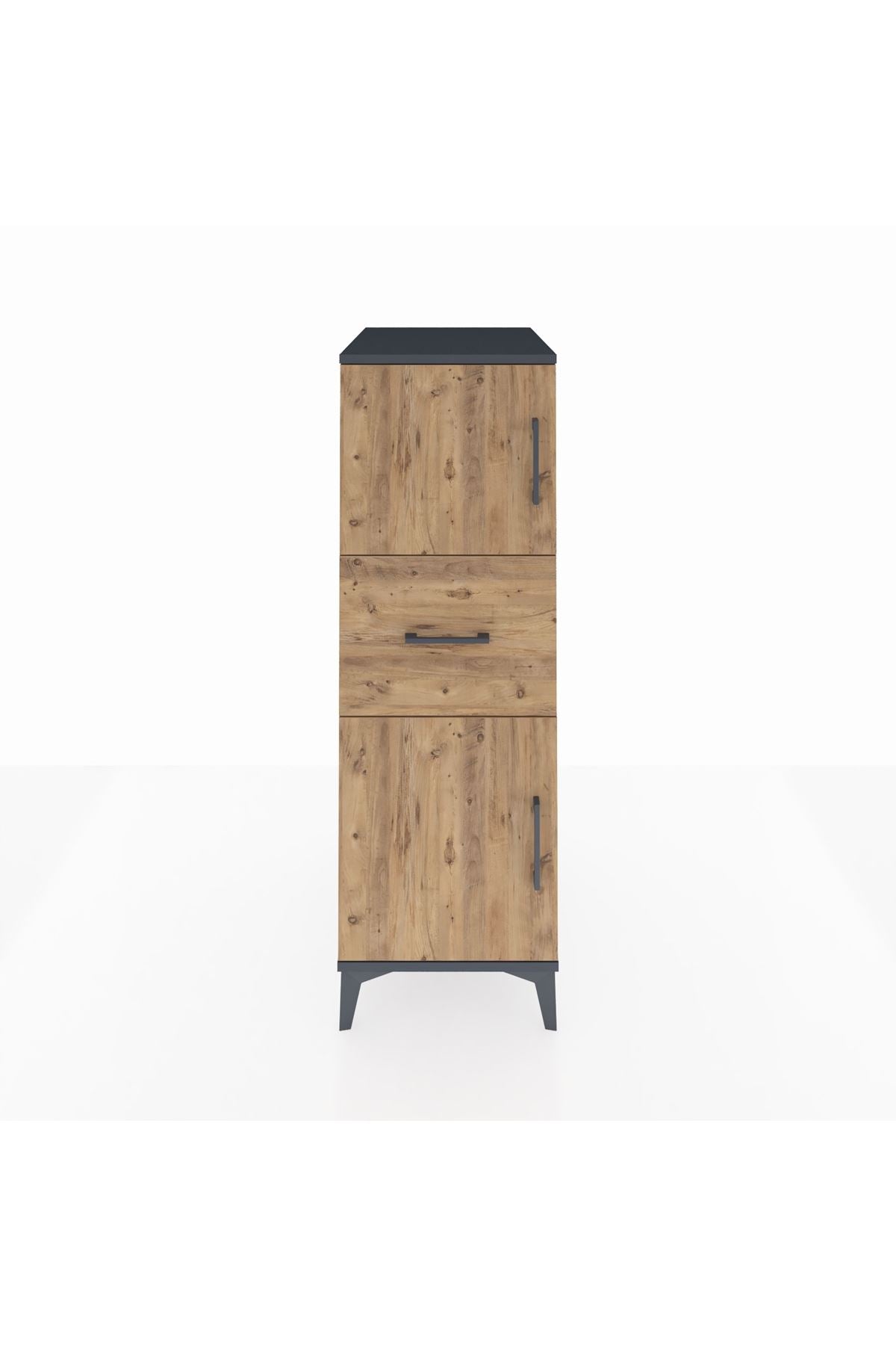 Kronos Dolap Tek Raflı Tek Çekmeceli 2 Kapaklı 44x59x134 - S82M002V6C