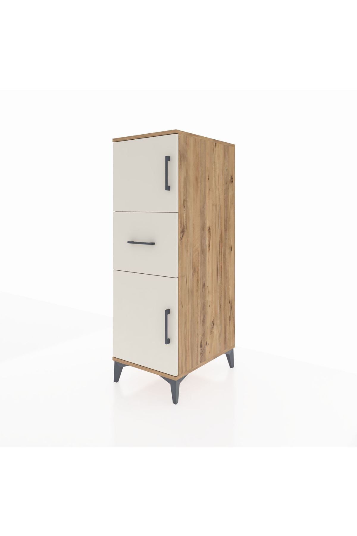 Kronos Dolap Tek Raflı Tek Çekmeceli 2 Kapaklı 44x59x134 - S82M002V7C