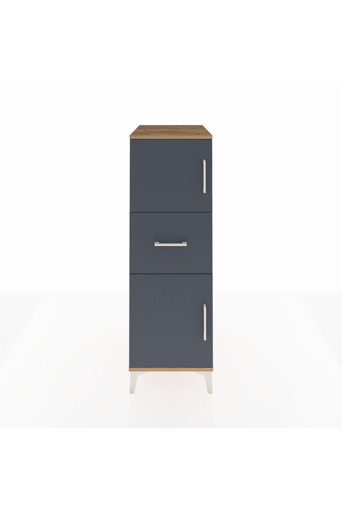 Kronos Dolap Tek Raflı Tek Çekmeceli 2 Kapaklı 44x59x134 - S82M002V8C