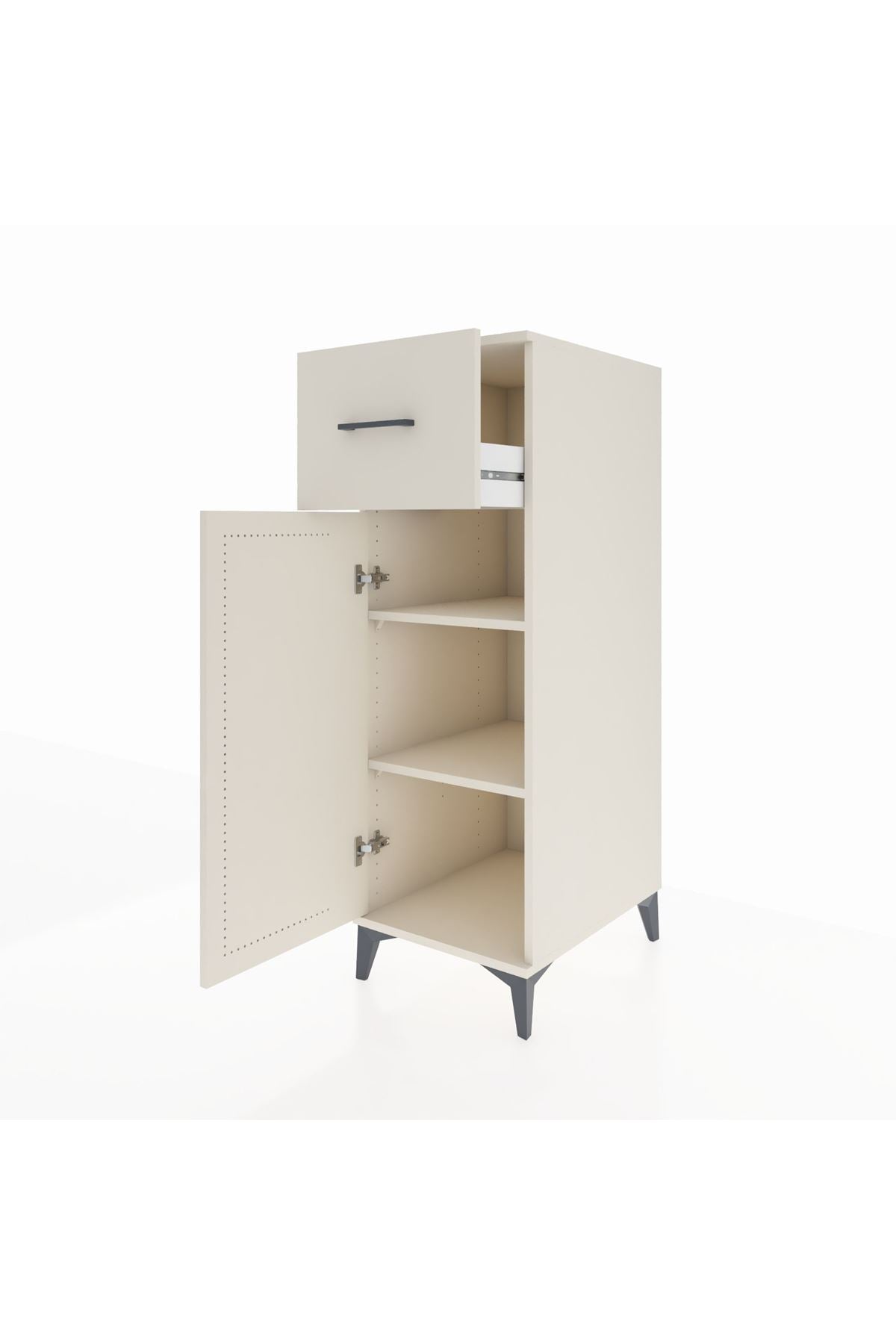 Kronos Dolap 2 Raflı Tek Çekmeceli Tek Kapaklı 44x59x134 - S82M003V1C