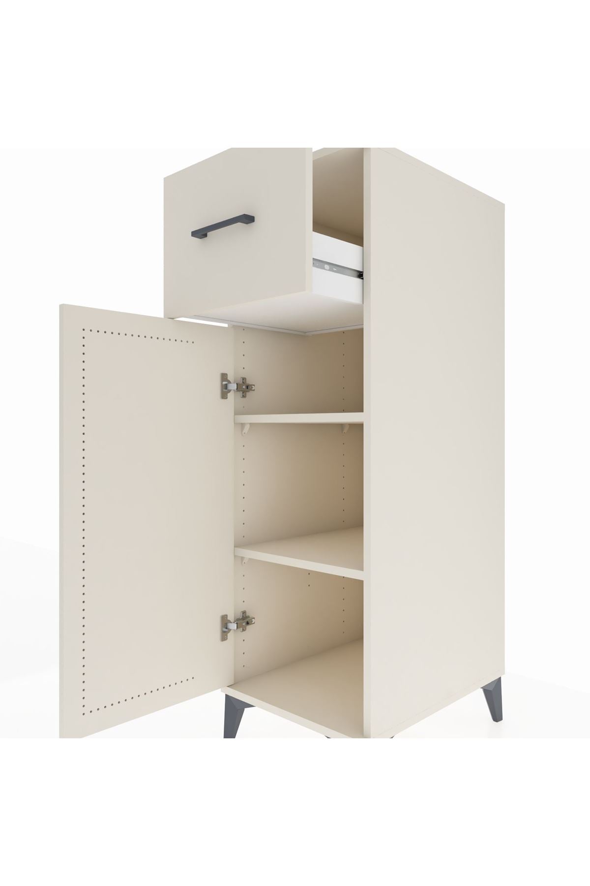 Kronos Dolap 2 Raflı Tek Çekmeceli Tek Kapaklı 44x59x134 - S82M003V1C