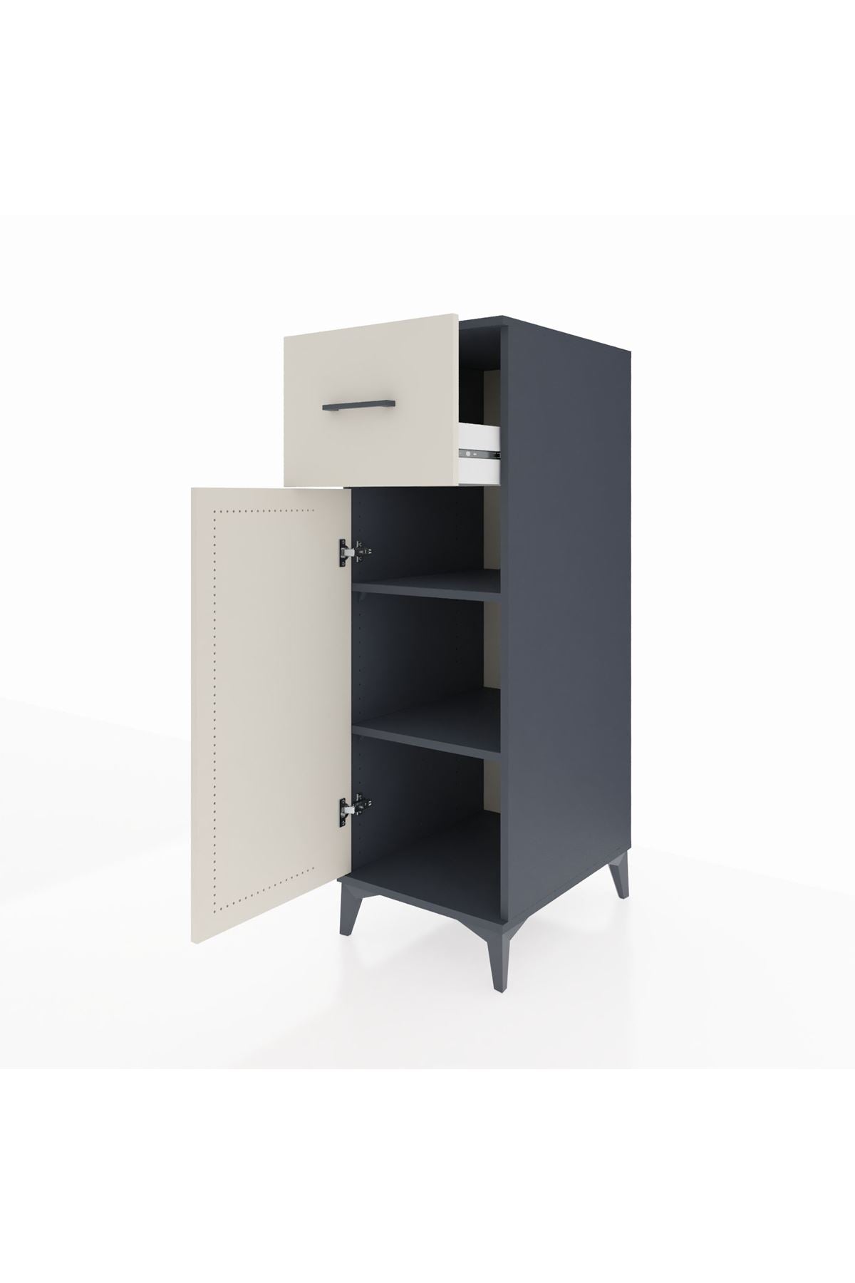 Kronos Dolap 2 Raflı Tek Çekmeceli Tek Kapaklı 44x59x134 - S82M003V4C