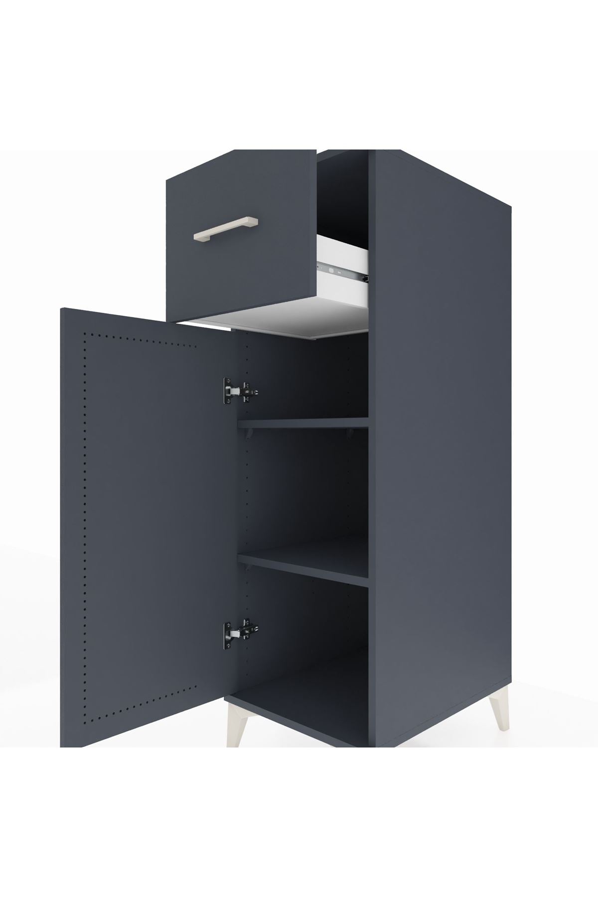 Kronos Dolap 2 Raflı Tek Çekmeceli Tek Kapaklı 44x59x134 - S82M003V5C