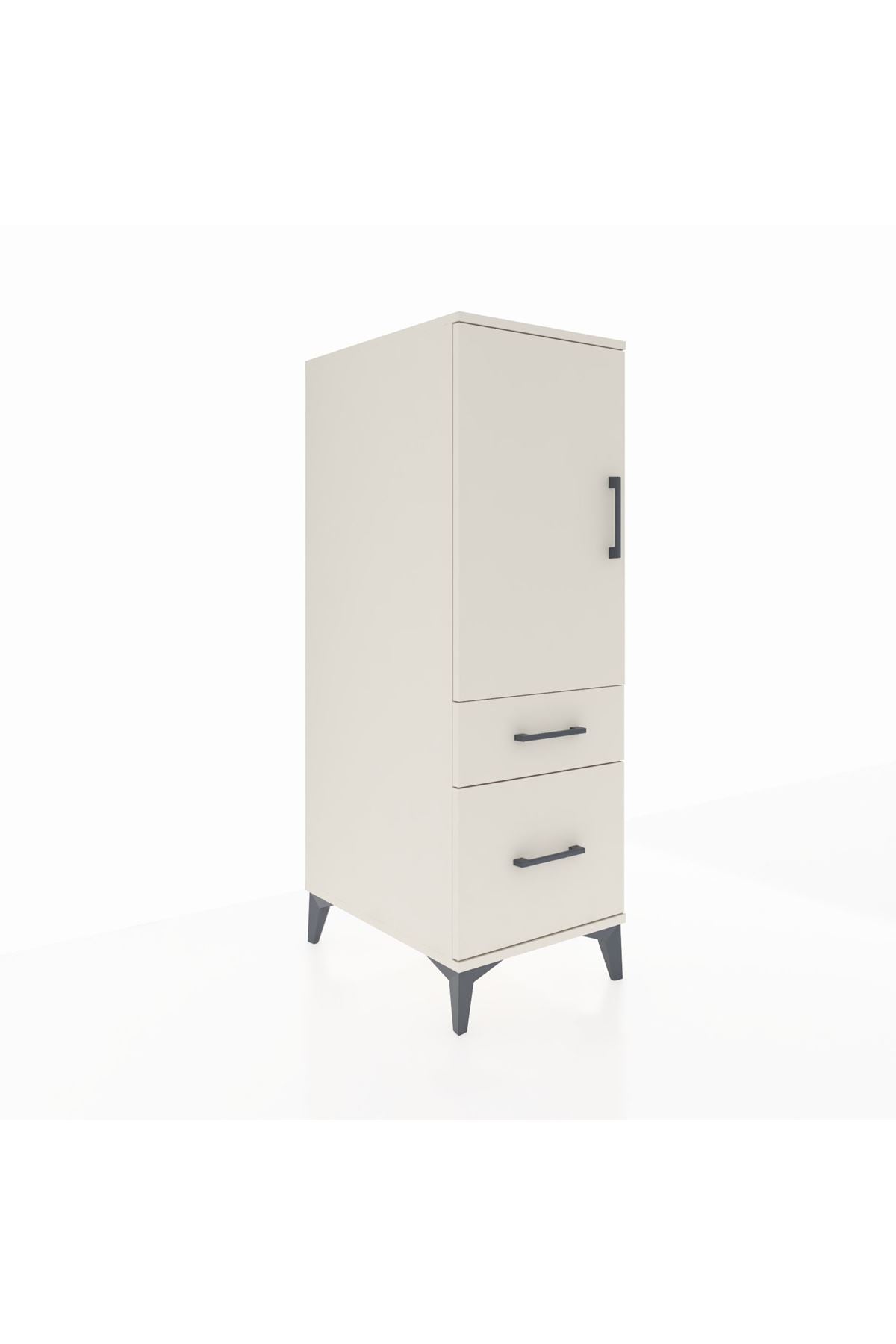 Kronos Dolap 2 Raflı 2 Çekmeceli Tek Kapaklı 44x59x134 - S82M004V1C