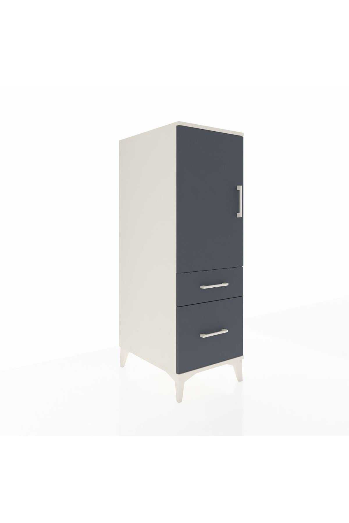 Kronos Dolap 2 Raflı 2 Çekmeceli Tek Kapaklı 44x59x134 - S82M004V2C