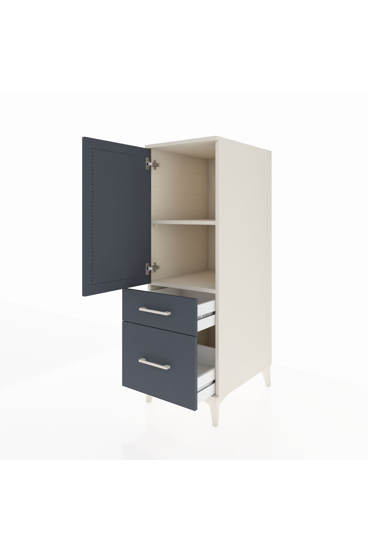 Kronos Dolap 2 Raflı 2 Çekmeceli Tek Kapaklı 44x59x134 - S82M004V2C
