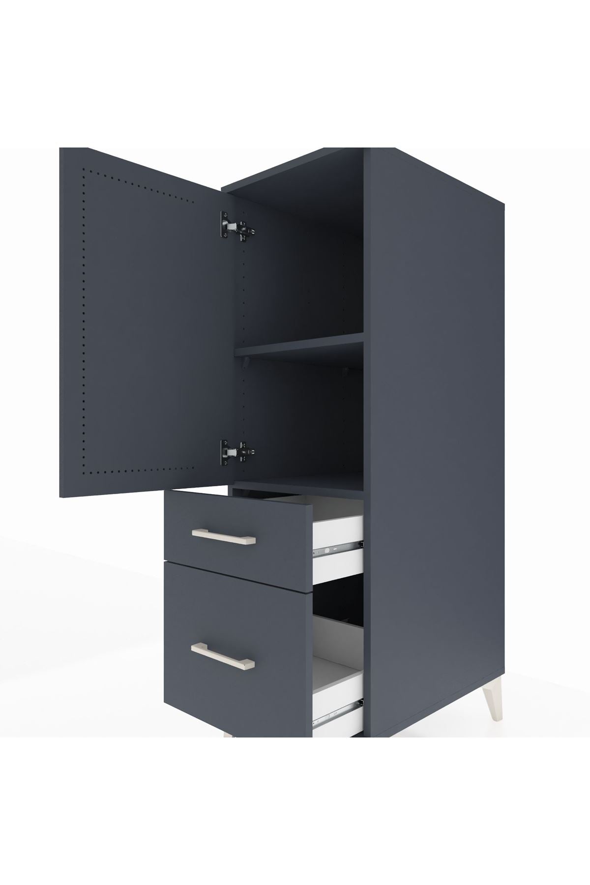 Kronos Dolap 2 Raflı 2 Çekmeceli Tek Kapaklı 44x59x134 - S82M004V5C