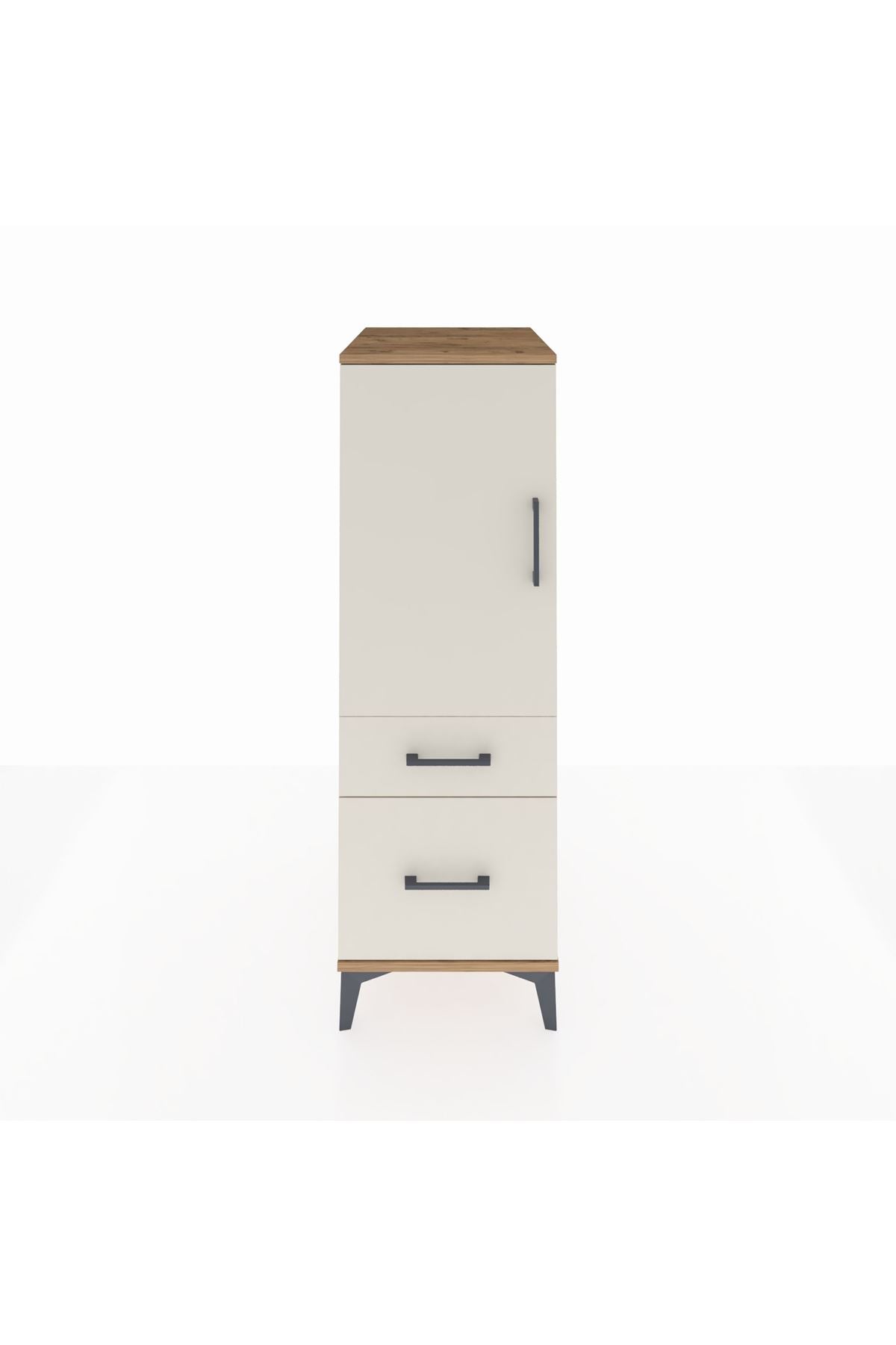 Kronos Dolap 2 Raflı 2 Çekmeceli Tek Kapaklı 44x59x134 - S82M004V7C