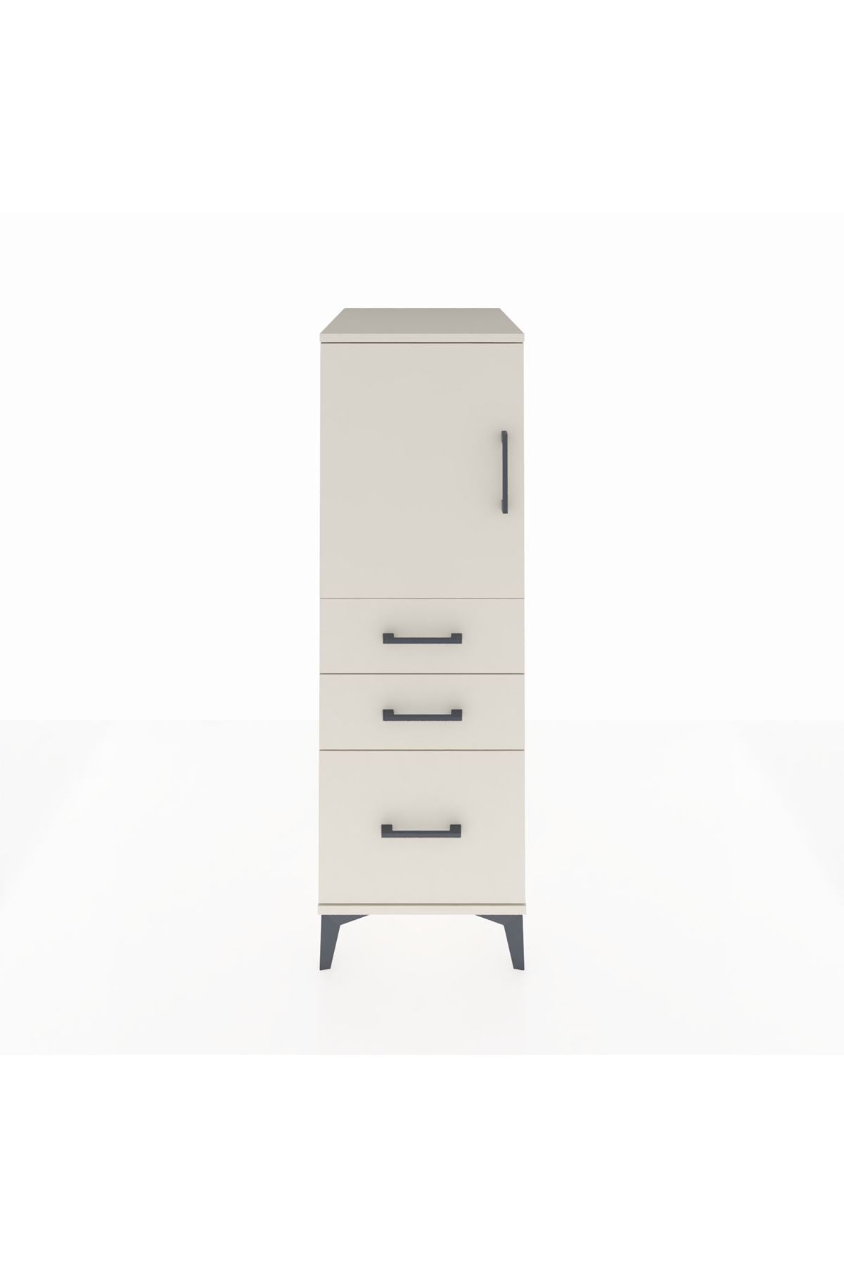Kronos Dolap 2 Raflı 3 Çekmeceli Tek Kapaklı 44x59x134 - S82M005V1C