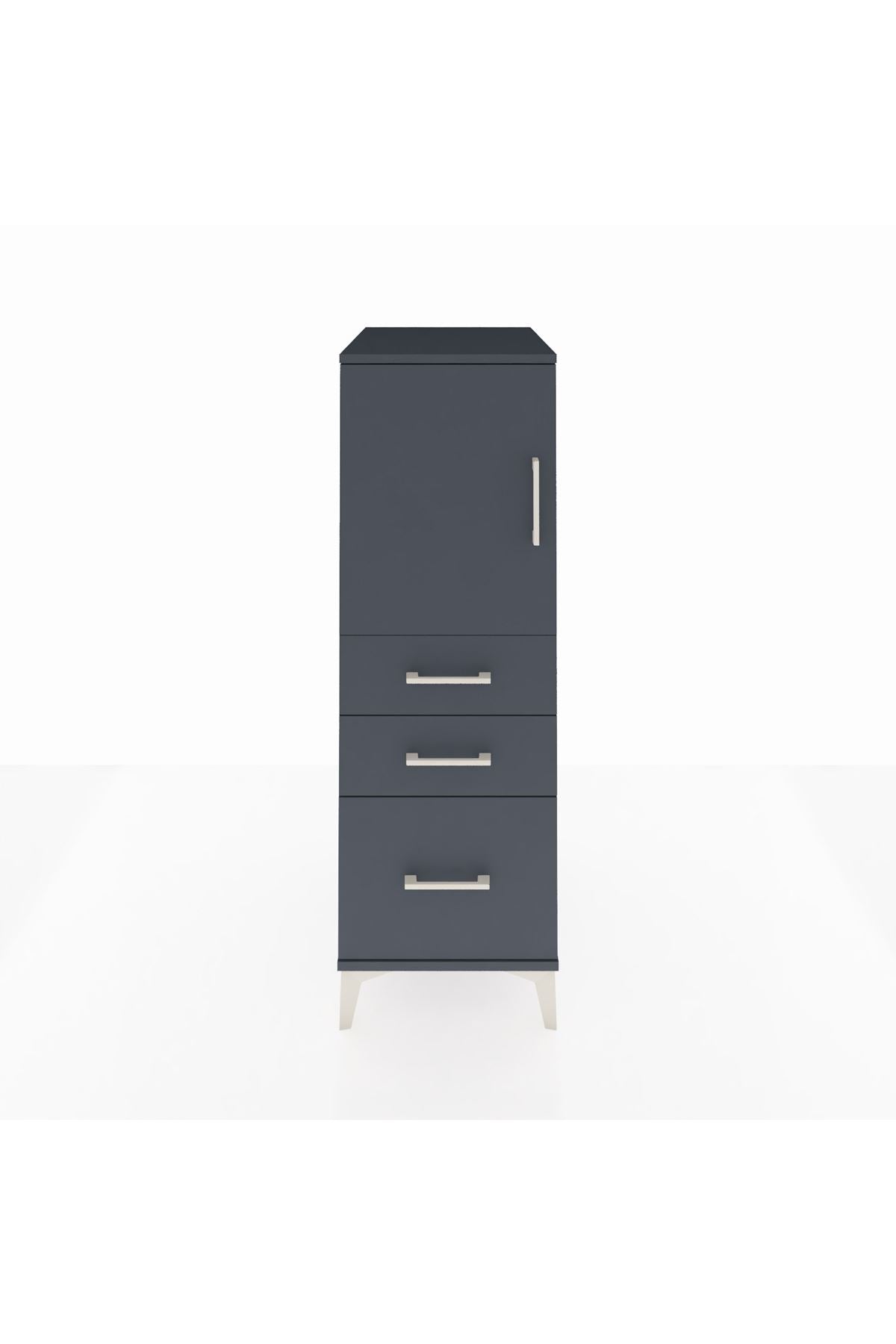 Kronos Dolap 2 Raflı 3 Çekmeceli Tek Kapaklı 44x59x134 - S82M005V5C