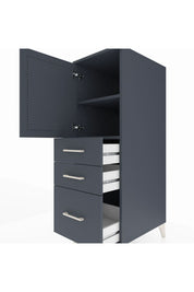 Kronos Dolap 2 Raflı 3 Çekmeceli Tek Kapaklı 44x59x134 - S82M005V5C