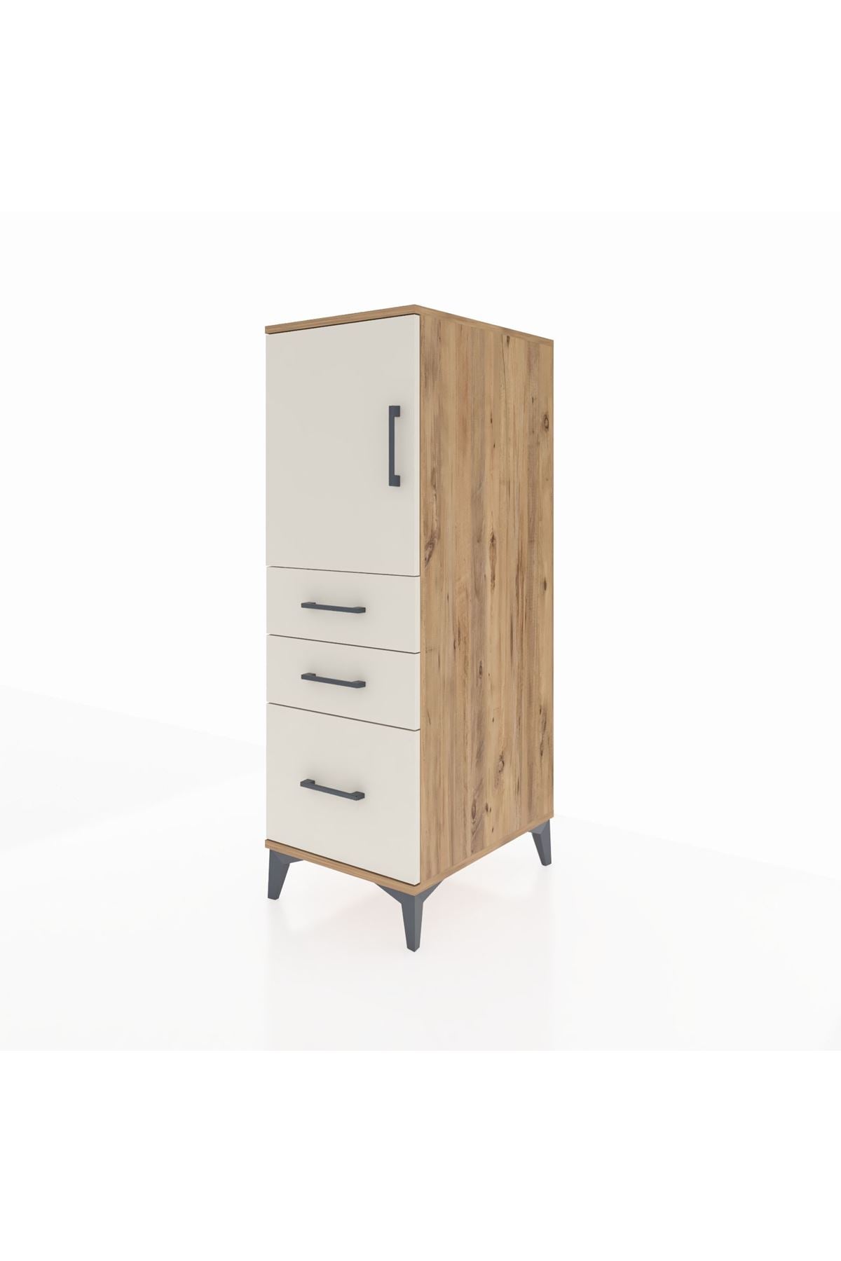 Kronos Dolap 2 Raflı 3 Çekmeceli Tek Kapaklı 44x59x134 - S82M005V7C