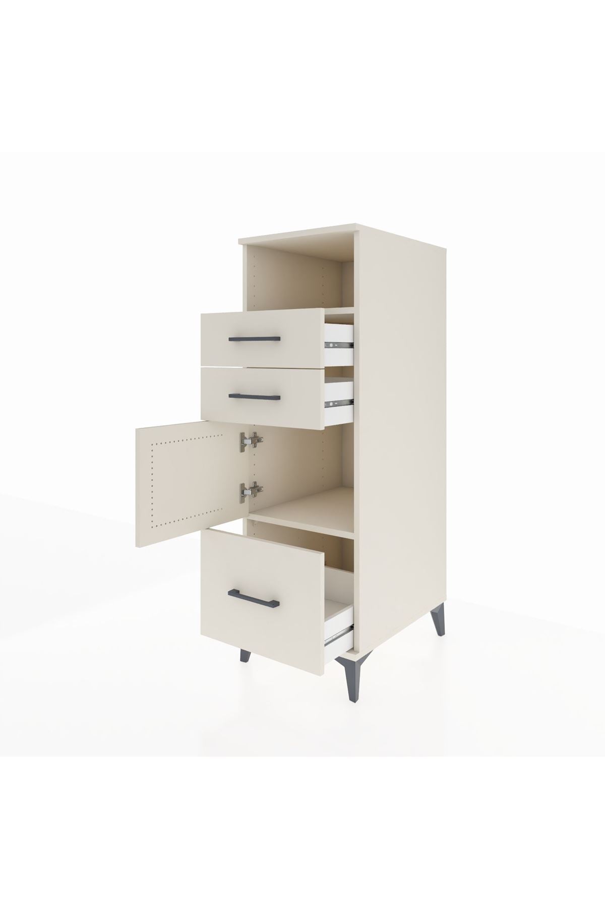 Kronos Dolap 2 Raflı 3 Çekmeceli Tek Kapaklı 44x59x134 - S82M006V1C