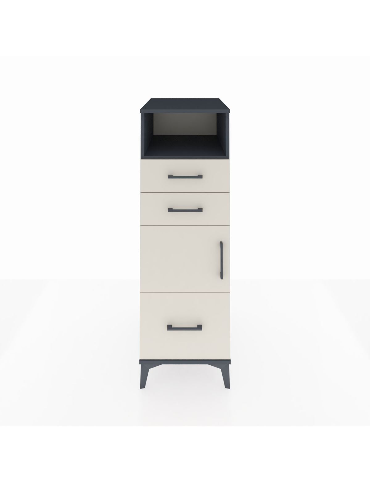 Kronos Dolap 2 Raflı 3 Çekmeceli Tek Kapaklı 44x59x134 - S82M006V4C