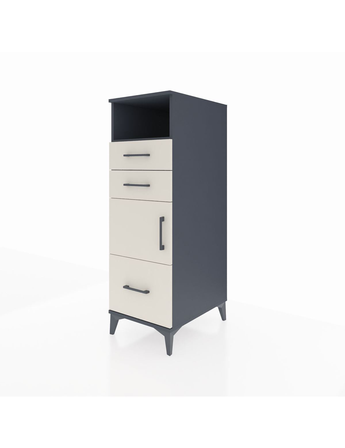 Kronos Dolap 2 Raflı 3 Çekmeceli Tek Kapaklı 44x59x134 - S82M006V4C
