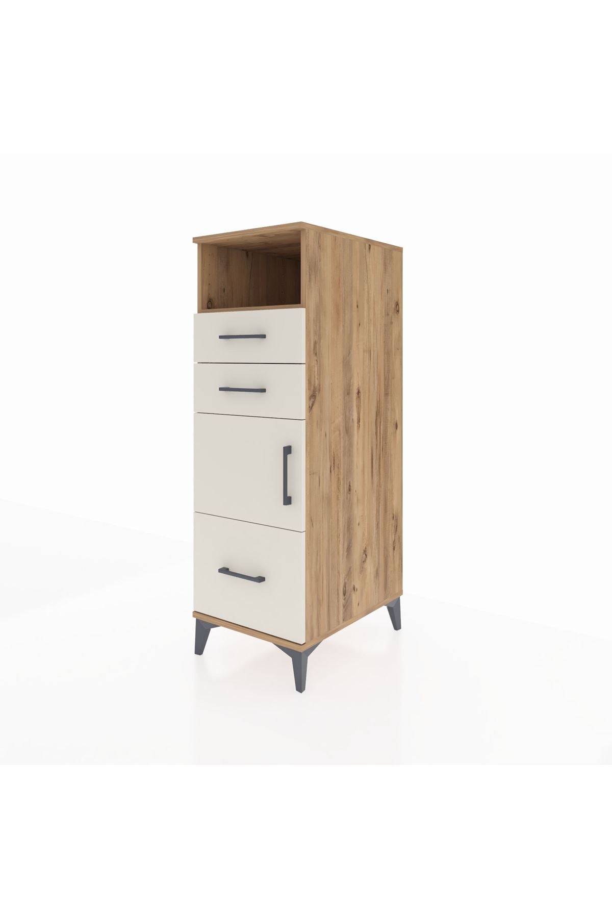 Kronos Dolap 2 Raflı 3 Çekmeceli Tek Kapaklı 44x59x134 - S82M006V7C